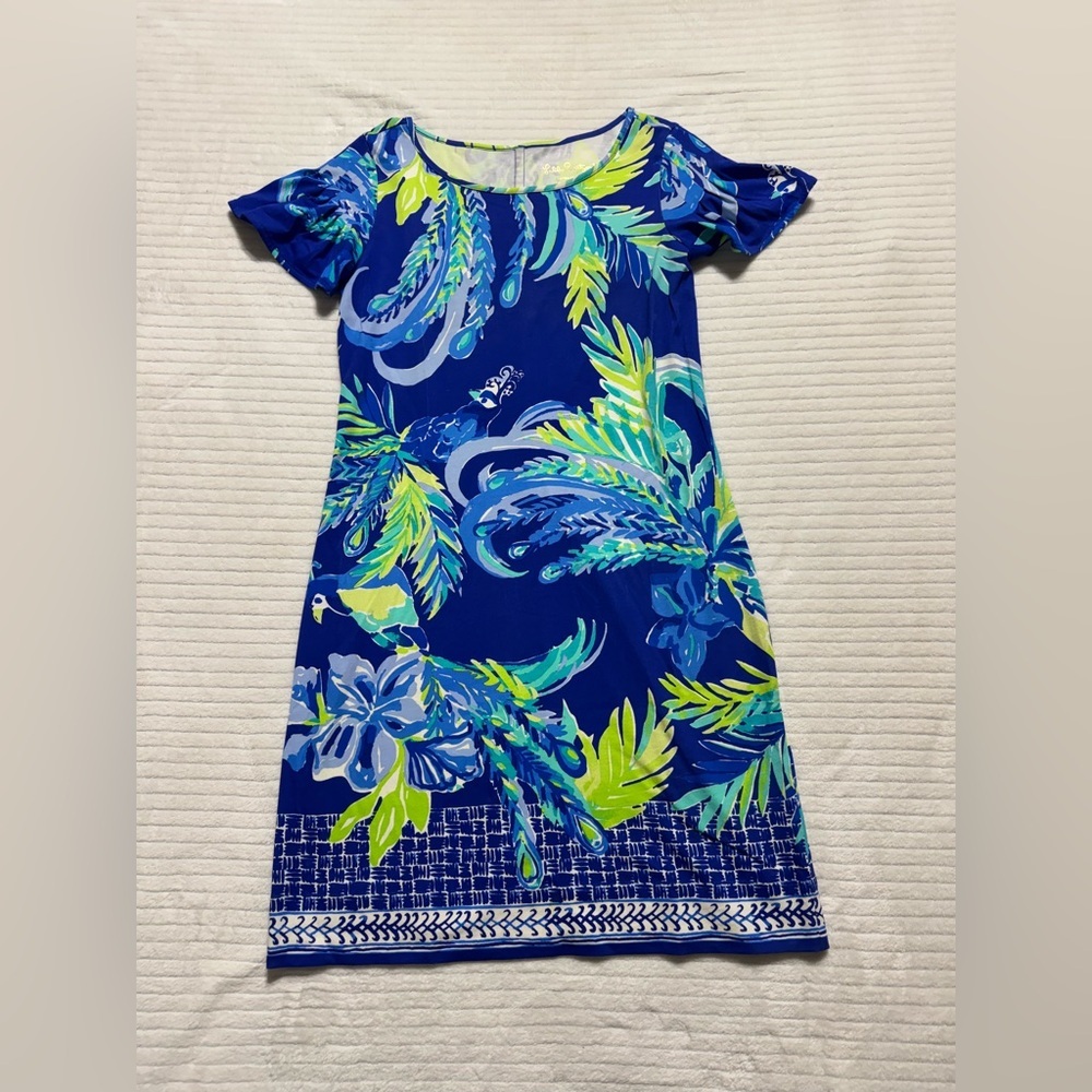 Lilly Pulitzer Tropical Blue and Green Coverup - Picture 3 of 10